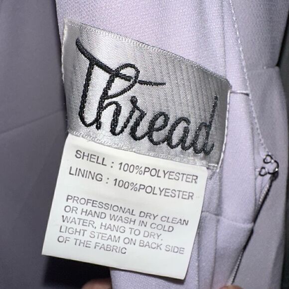 Threads | NWT Cap Sleeve Open Back Trumpet Gown w/ Front Slit Size 18 - Picture 6 of 11